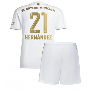 Bayern Munich Lucas Hernandez #21 babykläder Bortatröja barn 2022-23 Korta ärmar (+ Korta byxor)